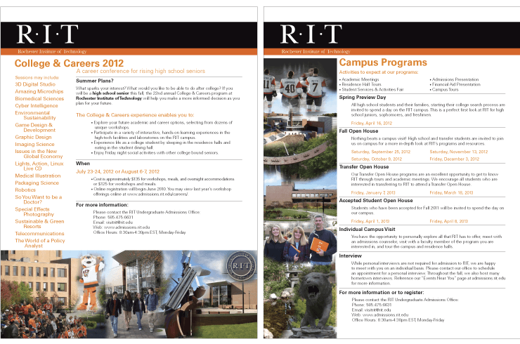 RIT Admissions Program